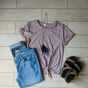 Jcrew tie-waist pocket t-shirt